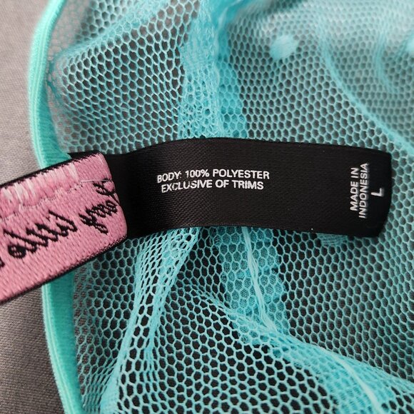 Victoria's Secret Lingerie Women's Large Sexy Little Things Sheer Baby Doll Blue - Picture 8 of 10